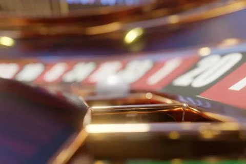 3d render of casino roulette wheel for gamble concept, gambling background. Illustration