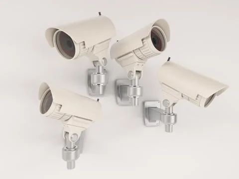 3D Render of CCTV Security Camera Illustrazione stock