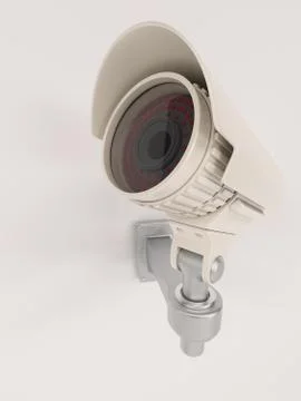 3D Render of CCTV Security Camera 스톡 일러스트