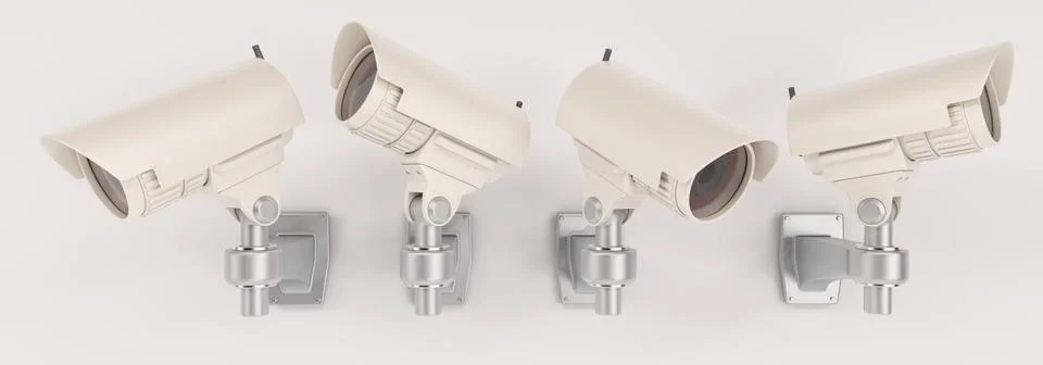 3D Render of CCTV Security Camera Stock Illustration