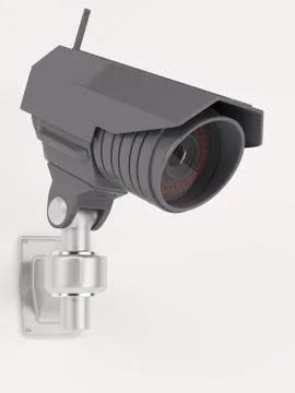3D Render of CCTV Security Camera 스톡 일러스트