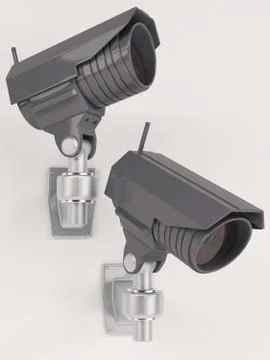 3D Render of CCTV Security Camera Stock Illustration