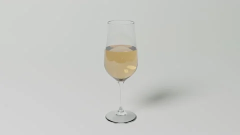 3D render celebration glass white wine 库存影片 142575450