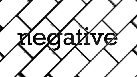 3d render of cellphone animation. Title is formed from pieces on the screens. Illustrazione stock