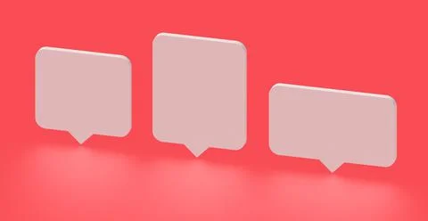 3d render. Chalkboard speech bubble, icons are for writing human thoughts. Stock Illustration