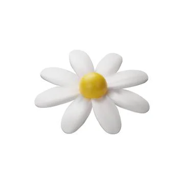 3D render chamomile flower right side Stock Illustration