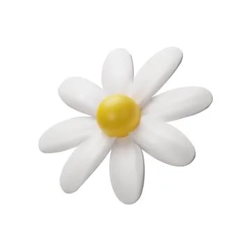 3D render chamomile flower upside Stock Illustration
