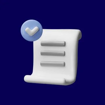 3d render checklist. Stock Illustration