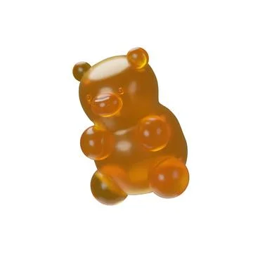 3D render chewy gummy bear Stock Illustration