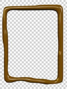 3d render of chocolate liquid drips and droplet for gourmet packaging desig.. Stockillustratie