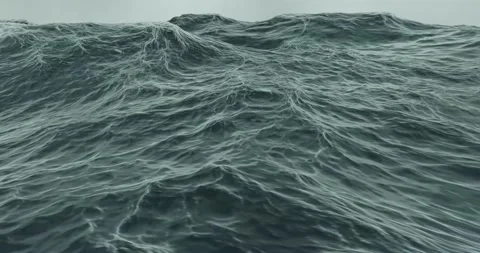 3d render of choppy rough sea with waves in storm water. Stock Footage 219297147