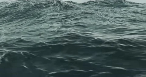 3d render of choppy rough sea with waves in storm water. Stock Footage 219297259