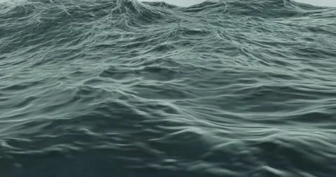 3d render of choppy rough sea with waves in storm water. Stock Footage 219297261