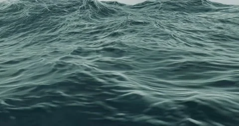 3d render of choppy rough sea with waves in storm water. Stock Footage 219848769