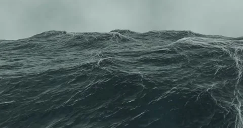 3d render of choppy rough sea with waves... | Stock Video | Pond5