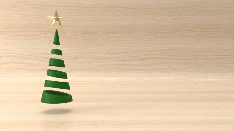 3d render of Christmas background with abstract tree Stock Illustration