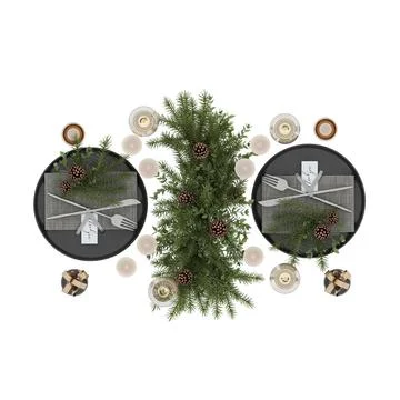 3d render Christmas decor and gift boxes Stock Illustration