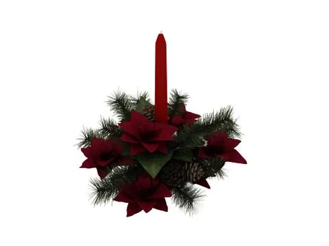 3d render of Christmas Decoration Object Stock Illustration