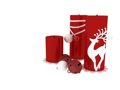 3d render of Christmas Decoration Object Stock Illustration
