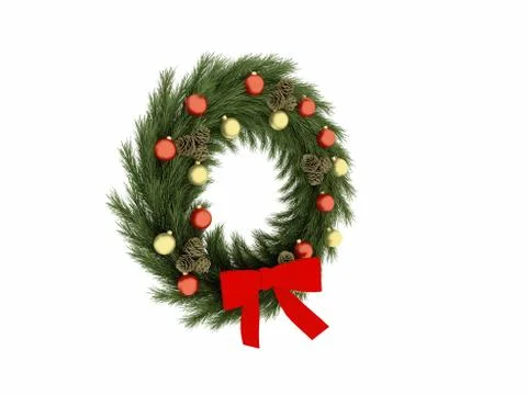 3d render of Christmas Decoration Object 스톡 일러스트