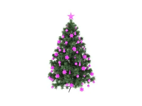 3d render of Christmas Decoration Object Stock Illustration