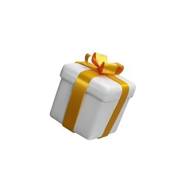 3d render Christmas gold present. Stock Illustration