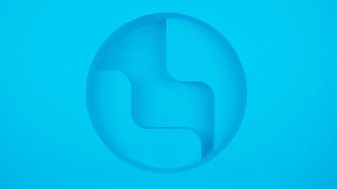 3d render with circle and elements in the wall Stock Illustration