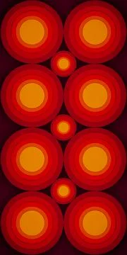 3d Render of a circles with different colors, 3d illustration Stock Illustration