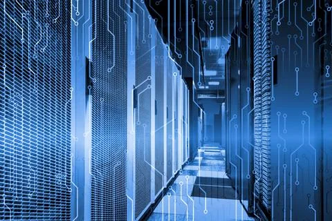 3D render Circuit technology background with hi-tech digital data connection 스톡 사진