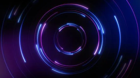 3d render circular blue and purple light background, in the style of digital イラスト素材