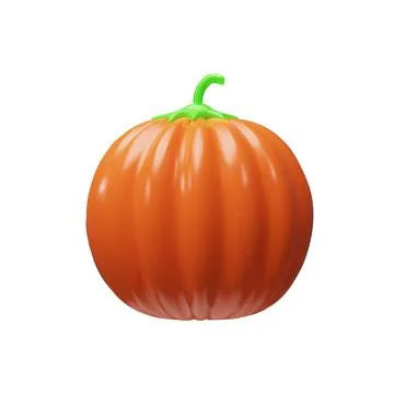 3D render clay pumpkin for autumn festival Stock Illustration