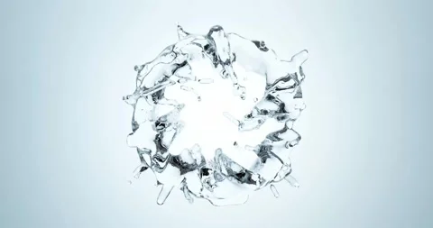 3d render of clear water liquid splash or spiral flow on isolated black bac.. Stock Footage 279796137