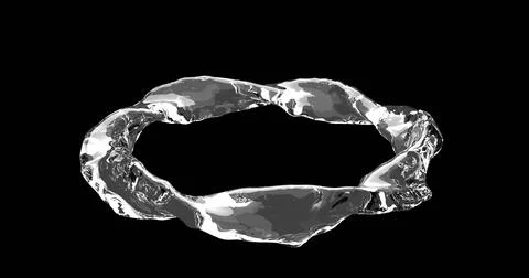 3d render of clear water liquid splash or flow on isolated black background Illustrazione stock