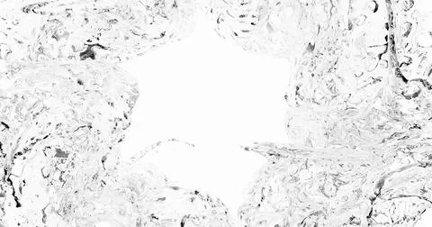 3d render of clear water liquid splash or flow on isolated background Illustrazione stock