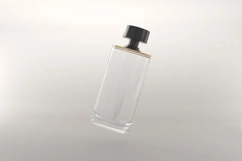 3d render of a clebottle with a black cap isolated on white background Stock Illustration