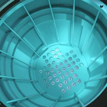 3d render of a close up of a nuclear reactor core. Stockillustratie