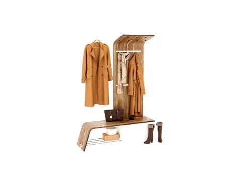 3d render of clothes in hanger 스톡 일러스트