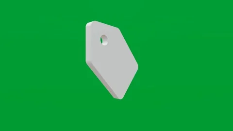 3D render of clothing tag icon on chroma key green screen background Stock Footage 335459241