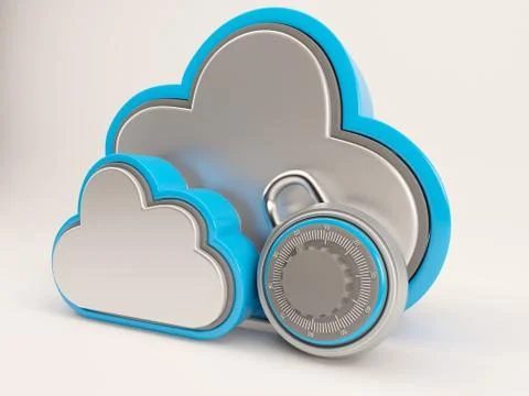 3D Render of Cloud Drive Icon Stock-Illustration
