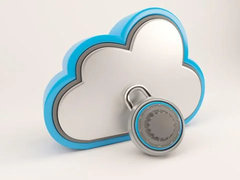 3D Render of Cloud Drive Icon Illustrazione stock