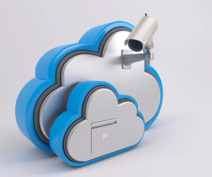 3D Render of Cloud Drive Icon Illustrazione stock