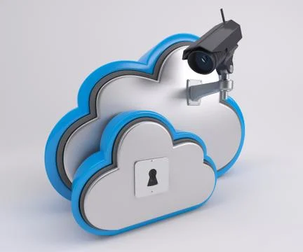 3D Render of Cloud Drive Icon 库存插图
