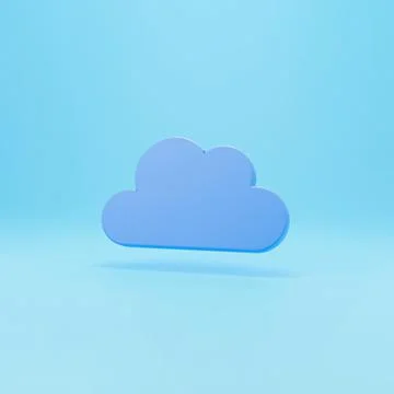 3d render. A cloud that hangs in the air. Trendy cloud 3d render icon isolate Stock Illustration