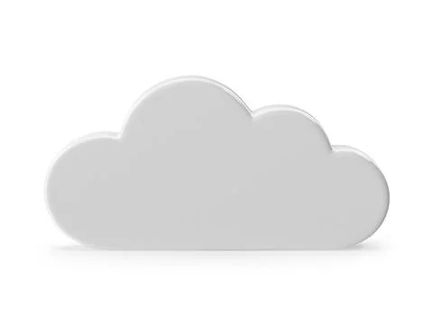 3d Render of Cloud Icon 스톡 일러스트