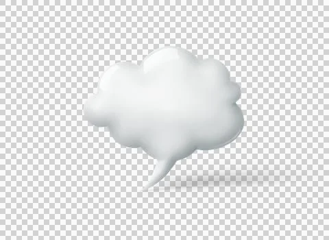 3d render of a cloud in shape of the speech bubble Stockillustratie