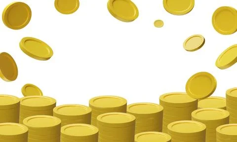 3D render coin frame 1 Stock Illustration