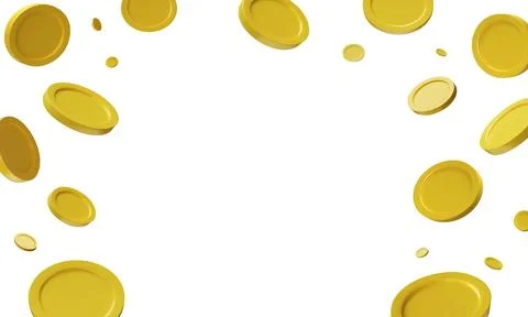 3D render coin frame 2 Stock Illustration