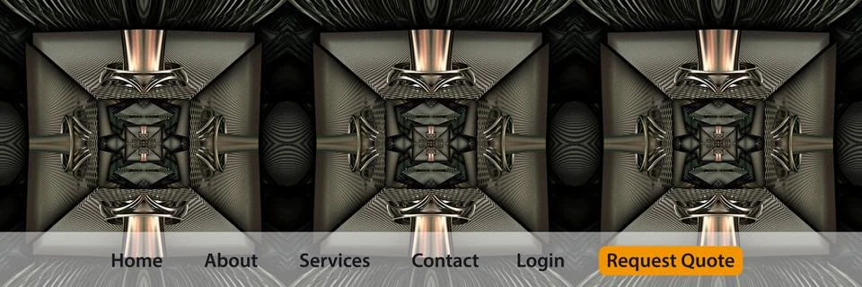 3D render collection of wide abstract web headers Stock Illustration