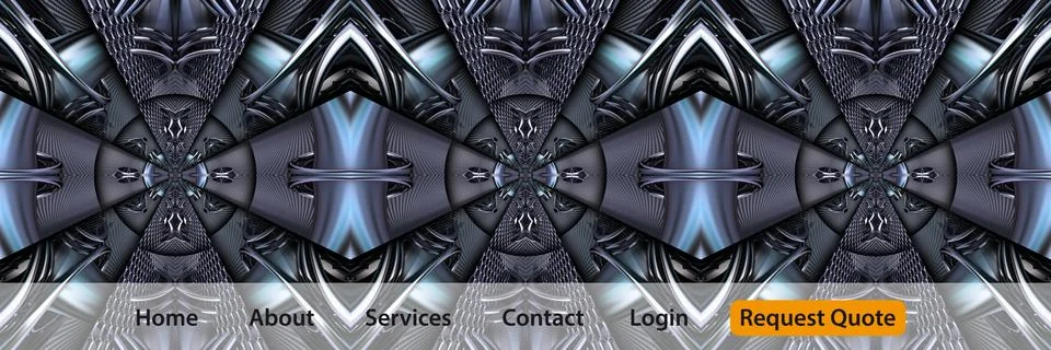 3D render collection of wide abstract web headers Stock Illustration