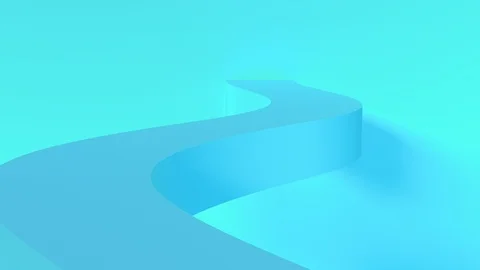 3D render of color shapes and geometric object waves moving. 4k seamless loop an Stock Footage 117977022